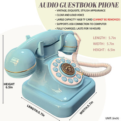 หนังสือรับแขกเสียงที่มีการเชื่อมต่อ USB และเวลาบันทึกสูงถึง 10 ชั่วโมง