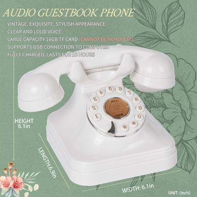USB Recorder Guest Book จุดที่รัก 10 ชั่วโมง แบตเตอรี่ ออดิโอ โทรศัพท์ Guestbook
