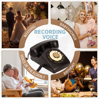 เสียงชัดเจน โทรศัพท์ Guest Book 10Hrs แบตเตอรี่ Vintage โทรศัพท์ Recorder สําหรับ ISO งานแต่ง