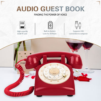 32GB ความจํา Guestbook โทรศัพท์ โทรศัพท์เสียง เสียงชัดเจน ออดิโอ Guestbooks การออกแบบปุ่ม