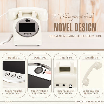 หนังสือแขกวีดีโอสีขาว หนังสือแขกพลาสติก USB รองรับโทรศัพท์ สําหรับอาบน้ํา