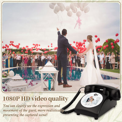 หนังสือแขกวีดีโอ 32GB HD 1080P หนังสือแขกโทรศัพท์ พร้อมแสงกลางคืน สําหรับความทรงจําที่รัก